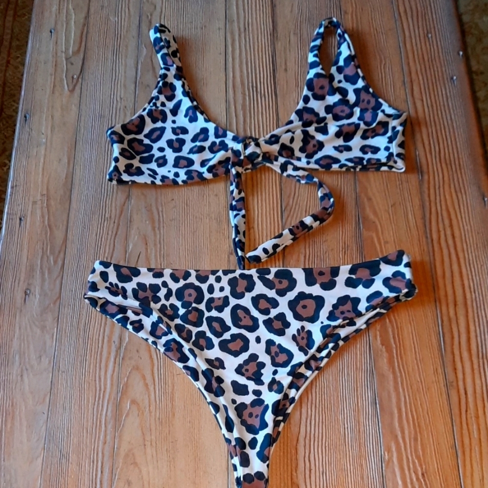 Leopard Print Bikini Set